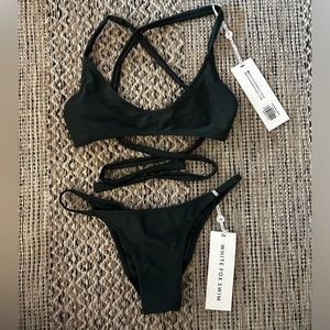 White Fox swim set in color lagoon